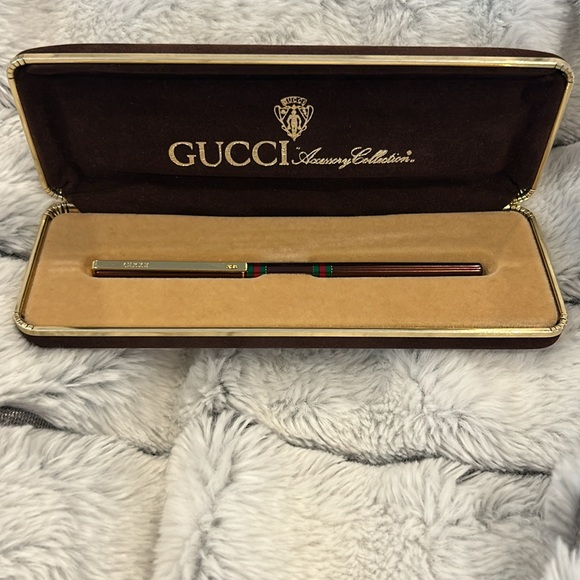 Vintage Gucci Ballpoint Pen Sherry Line, In Case With Box, NWOT - Picture 4 of 16